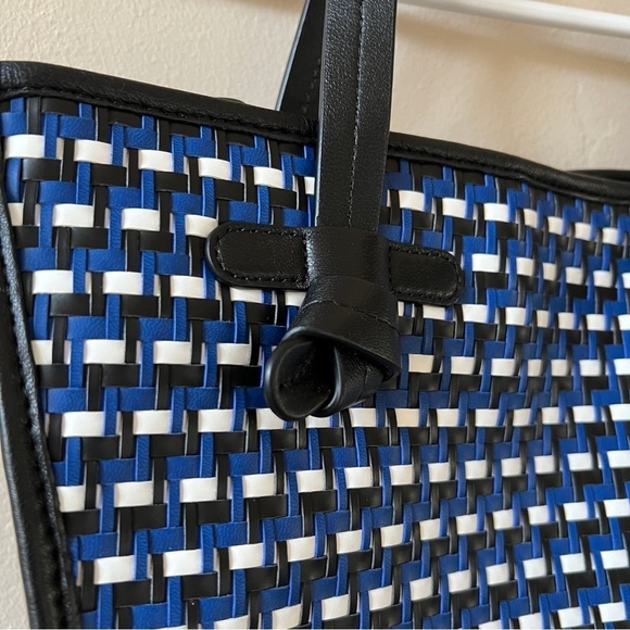 J MCLAUGHLIN LUCILLE HANDBAG DBL HANDLES MAGNET CLOSURE INNER POCKET COLORBLOCK - Picture 6 of 13